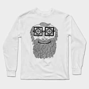 Man with Beard Long Sleeve T-Shirt